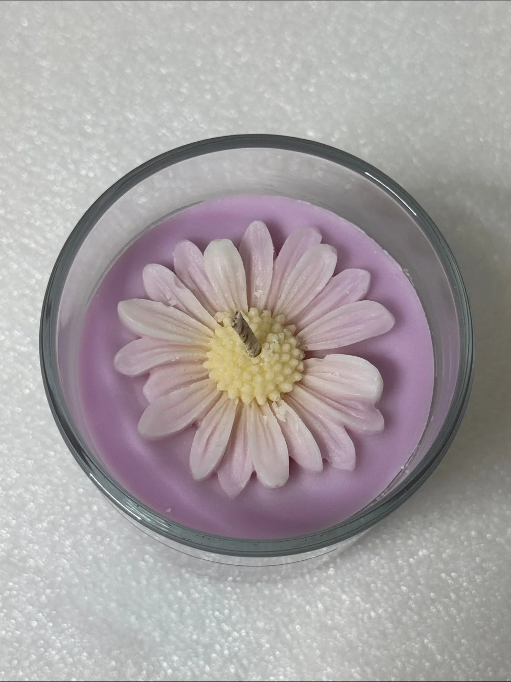 💜✨ Lavender Soy Candle with Jeweled Lid | Hand Bedazzled | Floral Accent Candle